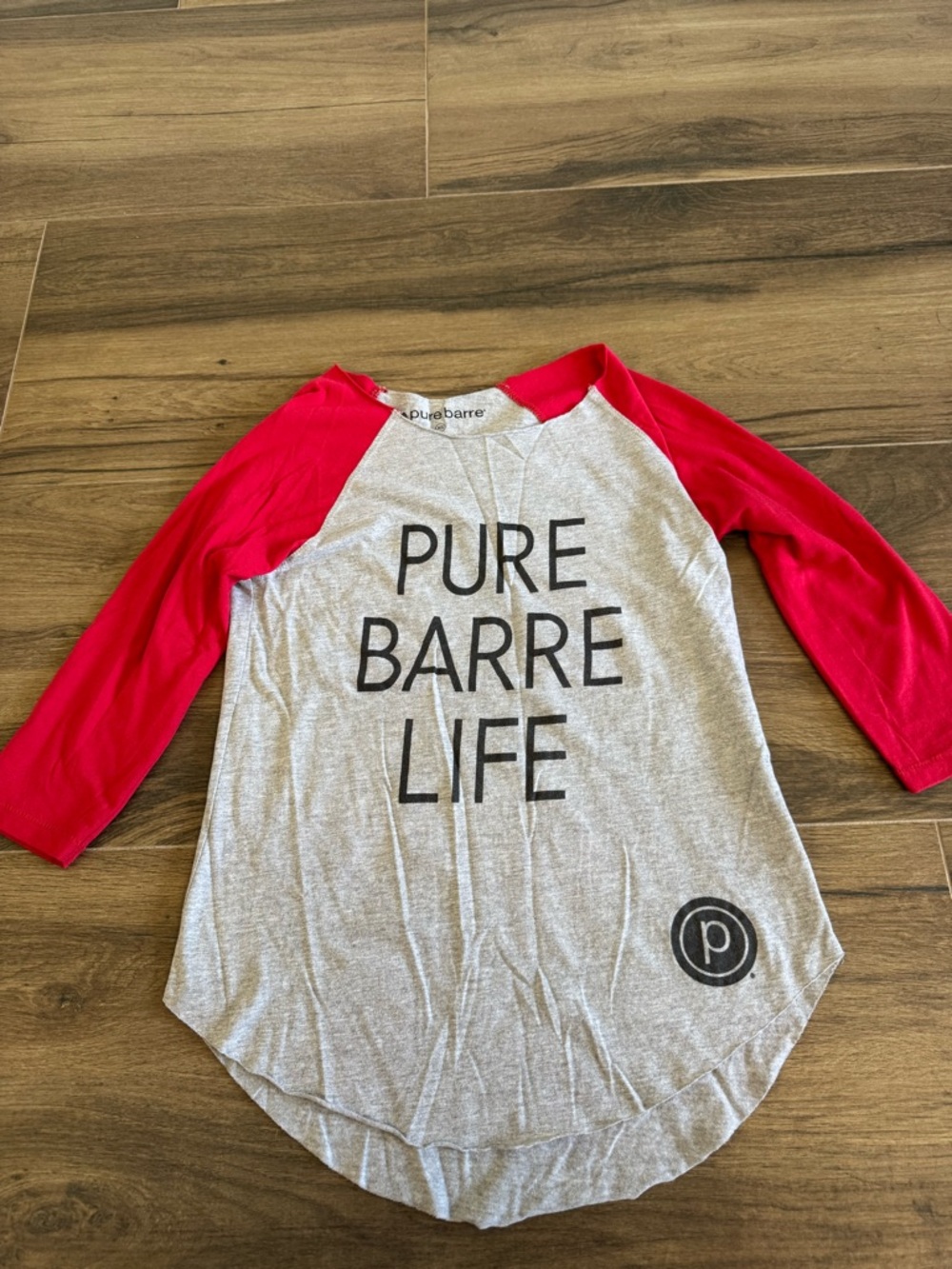 Pure Barre Life 3/4 Sleeve Raglan Top